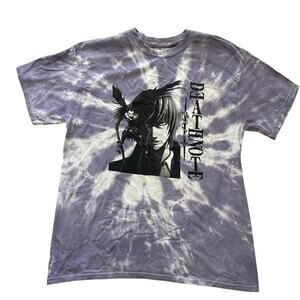 Death Note Purple Tie Dye Anime Light Yagami Tee T-Shirt Unisex L Large NWOT